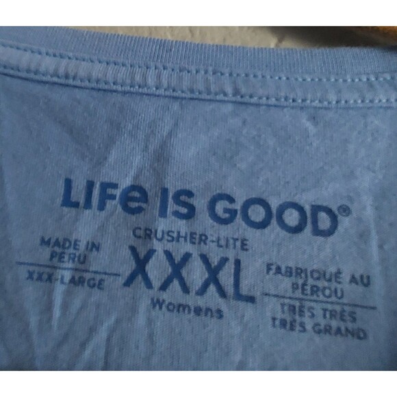 Life Is Good  Tops  Shirts Women's XXXL,23 Inch Of Armp To Armp,Cotton - Picture 3 of 8
